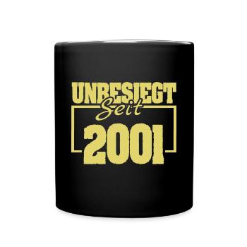 Jahr 2001 - Tasse einfarbig - Schwarz - Vorne