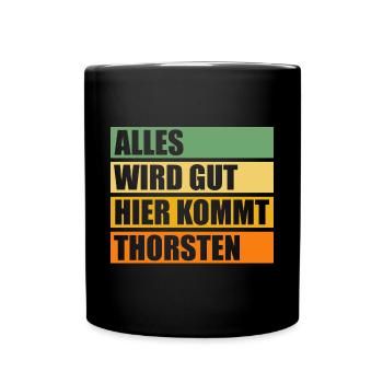 Thorsten - Tasse einfarbig - Schwarz - Vorne