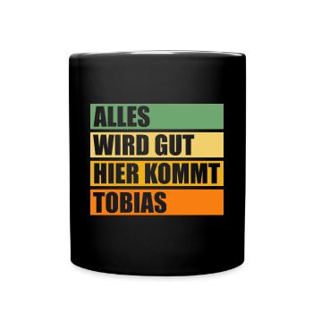 Tobias - Tasse einfarbig - Schwarz - Vorne