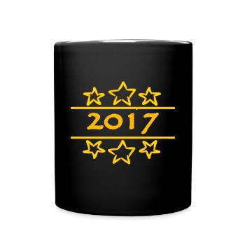 Witzig 2017 - Tasse einfarbig - Schwarz - Vorne