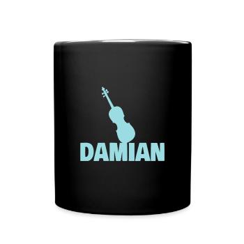 Geige Damian - Tasse einfarbig - Schwarz - Vorne