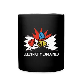 Electricity explained - Ohm Volt Ampere - Tasse einfarbig - Schwarz - Vorne