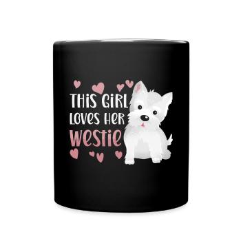 West Highland White Terrier Westie - Mug uni - noir - Devant
