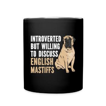 Mastiff Dog Old English Mastiff - Full Colour Mug - black - Front