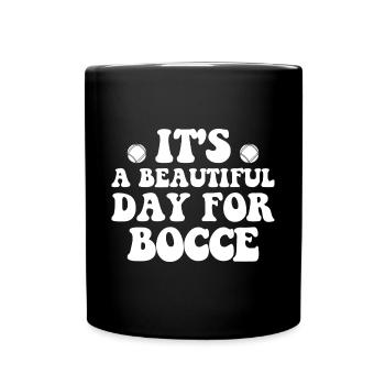 Bocce Spruch Bocce Ball mit Jack Bocci Game Bocce - Tasse einfarbig - Schwarz - Vorne