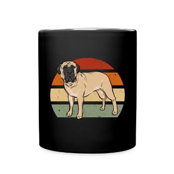 Mastiff Dog Old English Mastiff - Full Colour Mug - black - Front