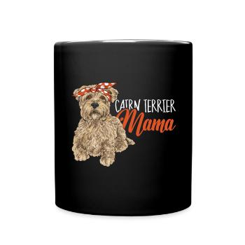 Cairn Terrier Hund - Tasse einfarbig - Schwarz - Vorne