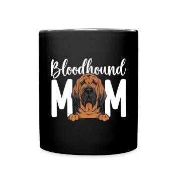 Bloodhound Hund Bluthund - Tasse einfarbig - Schwarz - Vorne