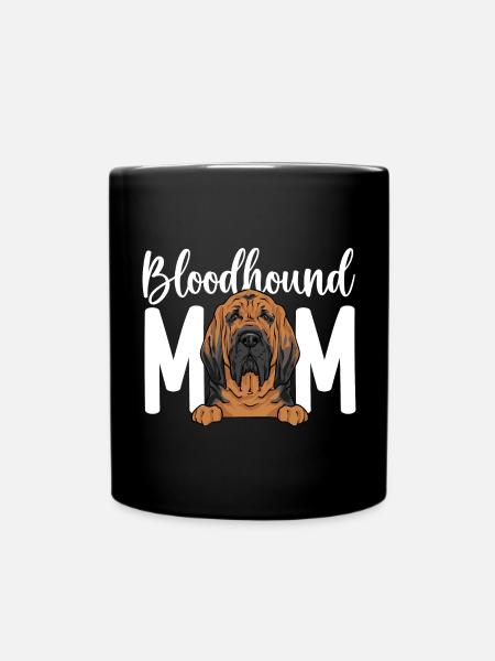 Bloodhound Hund Bluthund - Tasse einfarbig - Schwarz