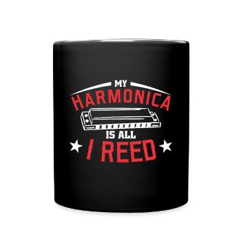 Harmoniciste Harmoniciste Orgue à bouche - Mug uni - noir - Devant