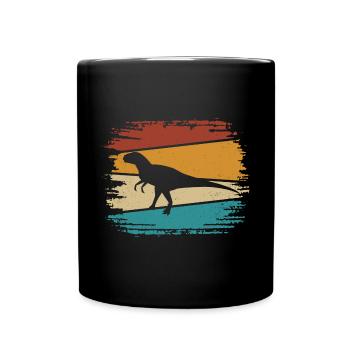 Velociraptor Dino Dinosaurier - Tasse einfarbig - Schwarz - Vorne
