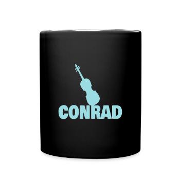 Geige Conrad - Tasse einfarbig - Schwarz - Vorne