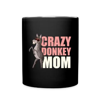 Esel Mama - Tasse einfarbig - Schwarz - Vorne