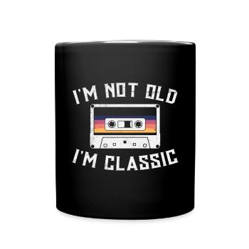 80er 90er Jahre Musik Kassette Lustig Mixtape - Tasse einfarbig - Schwarz - Vorne