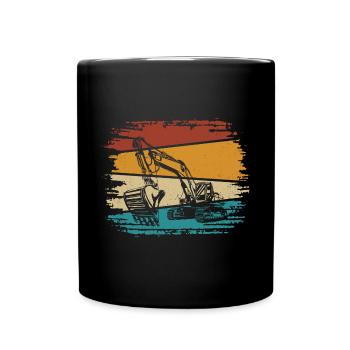 Excavatrice - Mug uni - noir - Devant