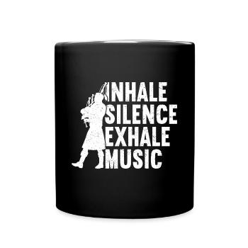 Dudelsack Dudelsackspieler Dudelsack - Tasse einfarbig - Schwarz - Vorne