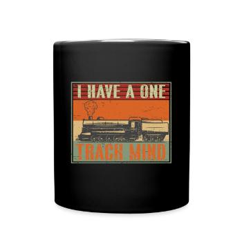 Lokführer Bahn Design I Model Eisenbahn - Tasse einfarbig - Schwarz - Vorne
