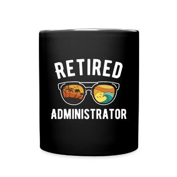 Lunettes pour les vacances à la plage à la retraite - Mug uni - noir - Devant