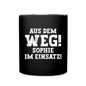 Sophie Lustiger Spruch Vorname Name Sophie - Tasse einfarbig - Schwarz - Vorne