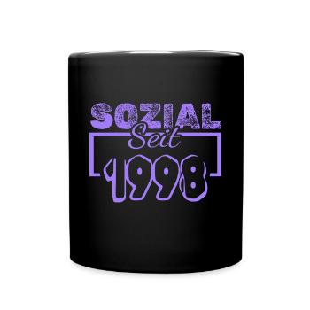 Jahr 1998 - Tasse einfarbig - Schwarz - Vorne