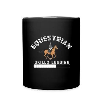 Schönes Reiten Pferde Spruch für Reiter - Tasse einfarbig - Schwarz - Vorne