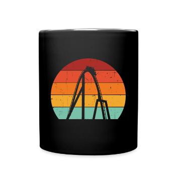 Amusement Park Vintage Theme Park Retro Roller Coa - Full Colour Mug - black - Front