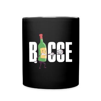 Bocce Wine Bottle Bocce Ball avec Jack Bocci Game - Mug uni - noir - Devant