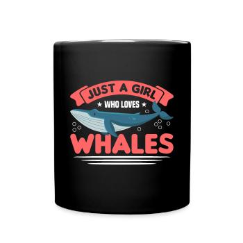 Whale Watching Whale Watching Orca Blue Whale - Full Colour Mug - black - Front