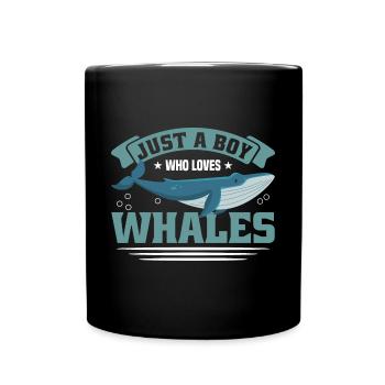 Whale Watching Whale Watching Orca Blue Whale - Full Colour Mug - black - Front