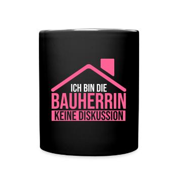 Bauherrin - Tasse einfarbig - Schwarz - Vorne