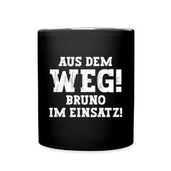 Bruno Lustiger Spruch Vorname Name Bruno - Tasse einfarbig - Schwarz - Vorne