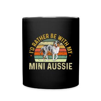 Berger australien miniature - Mug uni - noir - Devant