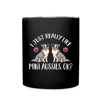 Berger australien miniature - Mug uni - noir - Devant