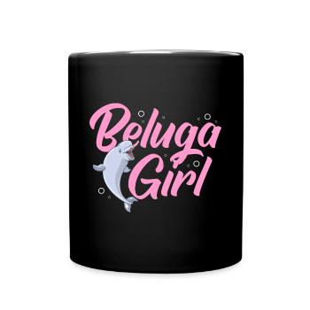 Beluga Whale Beluga Whale Whale Watching Dolphin Dolphin - Full Colour Mug - black - Front