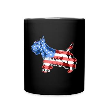 Scottish Terrier Scottish Terrier Flag - Full Colour Mug - black - Front