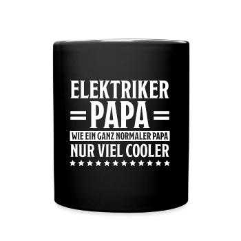 Elektriker Lustiger Spruch Elektriker Geschenk - Tasse einfarbig - Schwarz - Vorne