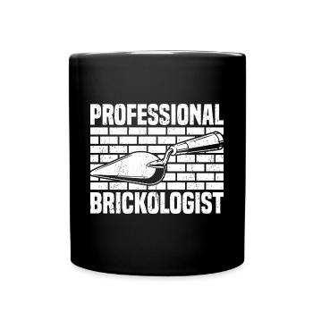 Bricklayer Brick Layer Brickmason Mason - Full Colour Mug - black - Front