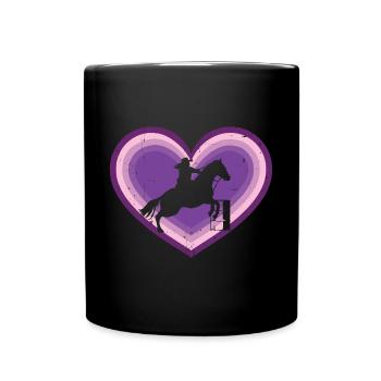 Barrel Racing Lover Rodeo Event Silhouette Horse S - Mug uni - noir - Devant