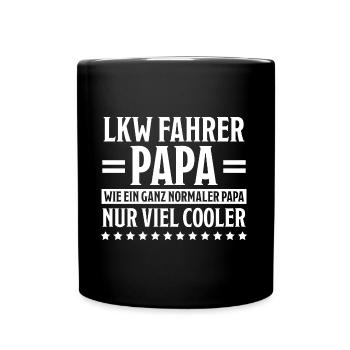 LKW Fahrer Fun Lustiges Spruch LKW Fahrer Geschenk - Tasse einfarbig - Schwarz - Vorne