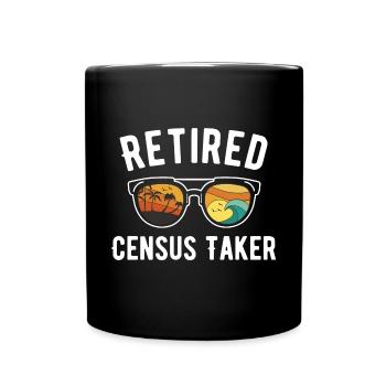 Conception de la journée de plage du recenseur à la retraite - Mug uni - noir - Devant