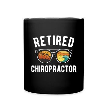 Beachy Retirement Fun for Childcare Worker - Full Colour Mug - black - Front