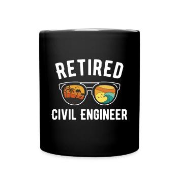 Beach Dancing Retirement Sunglasses Design - Full Colour Mug - black - Front
