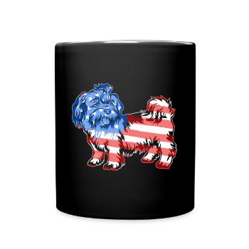 Shih Tzu Shih Tzu Flag - Full Colour Mug - black - Front