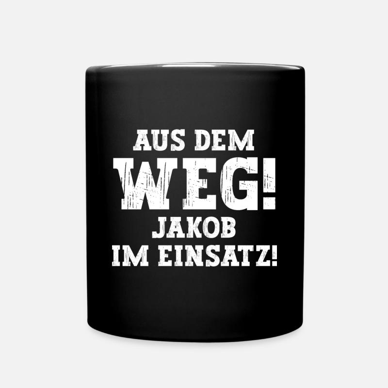 Jakob Lustiger Spruch Vorname Name Jakob - Tasse einfarbig - Schwarz