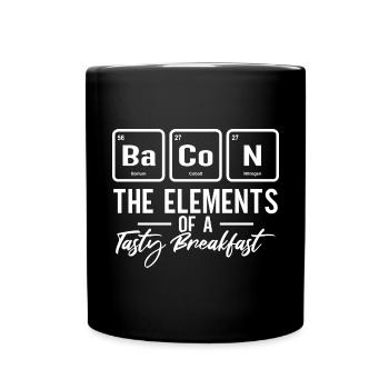 Bacon Element Chemistry Teacher Chemist - Full Colour Mug - black - Front