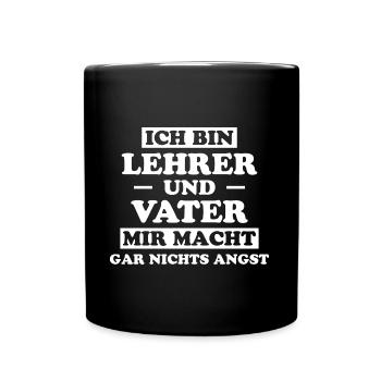 Lehrer Lustige Spruch Unterricht Lehrer Geschenk - Tasse einfarbig - Schwarz - Vorne