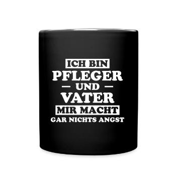 Pfleger Spruch Altenpfleger Witz Pfleger Geschenk - Tasse einfarbig - Schwarz - Vorne