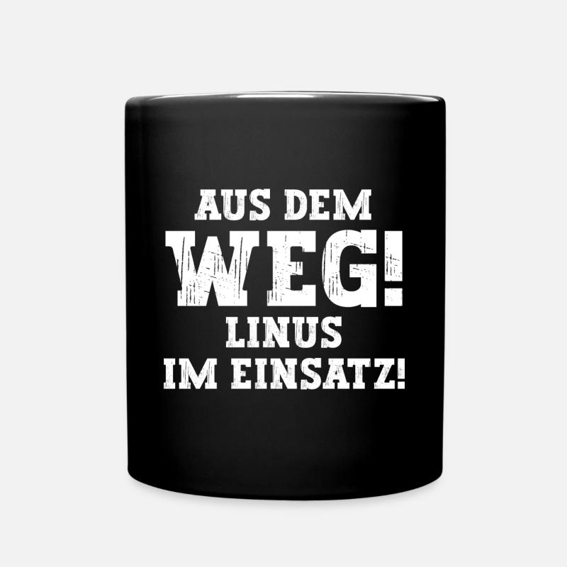 Linus Lustiger Spruch Vorname Name Linus - Tasse einfarbig - Schwarz