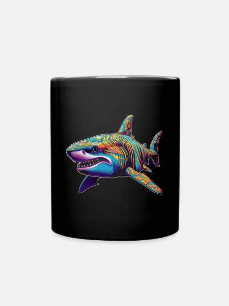 Hai - Tasse einfarbig - Schwarz