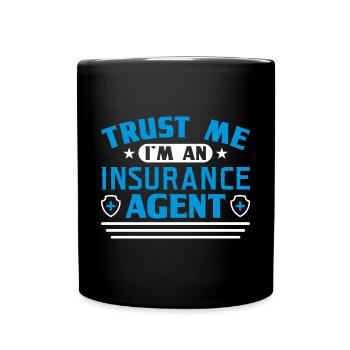 Insurance Salesman Insurance Agent - Full Colour Mug - black - Front